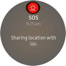 select red icon in sharing location notification