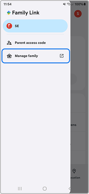 Tap on Manage family