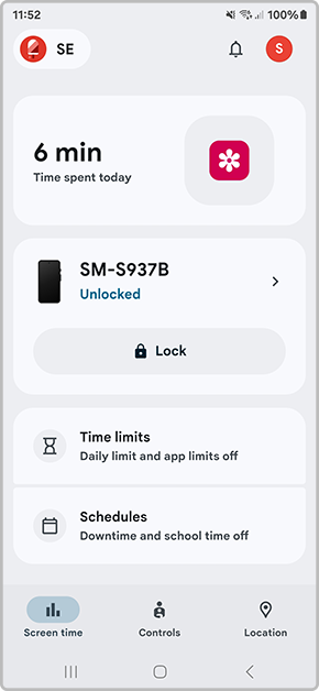 View Screen time