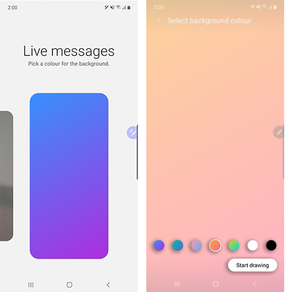 Choose your preferred background and colour