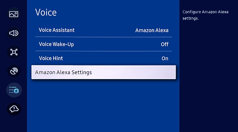 Amazon Alexa settings. Last on the list.