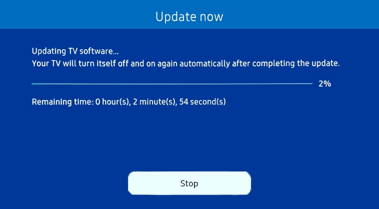 Your TV will update