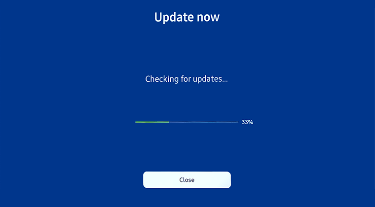 TV will search for any updates