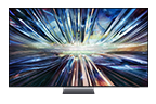 Neo QLED 8K with a futuristic metallic design displayed.