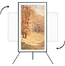 The vertical and horizontal compositions are shown for a TV on Samsung's Auto Rotating Stand.