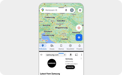 Kép Galaxy-eszközökről, amelyeken eltérő nyelvű az alkalmazásokon belüli szöveg.