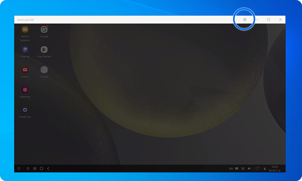 Samsung DeX tənzimləmələrini açın