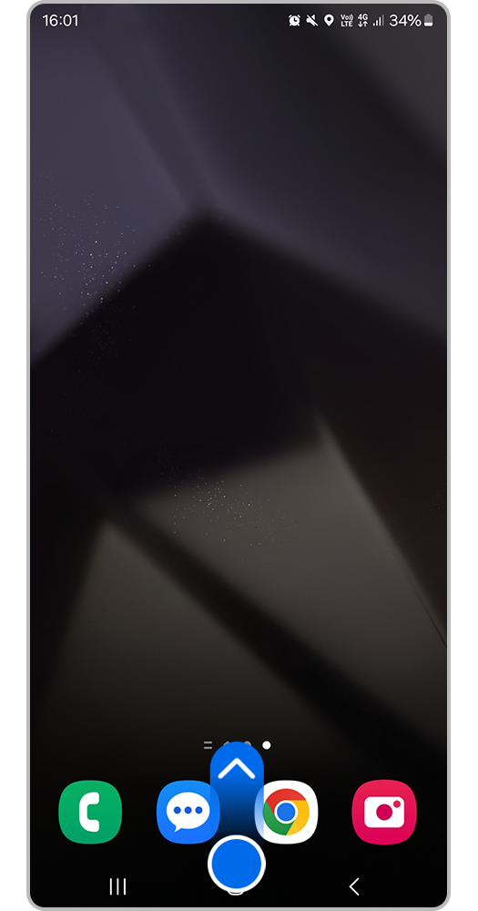 Barmağınızı ekranın aşağısından yuxarısına doğru çəkin