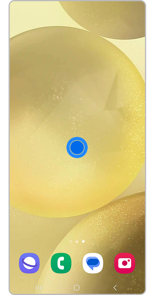 Əsas ekranda barmağınızla toxunub saxlayın