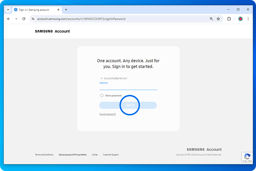Samsung akkauntuna daxil olun