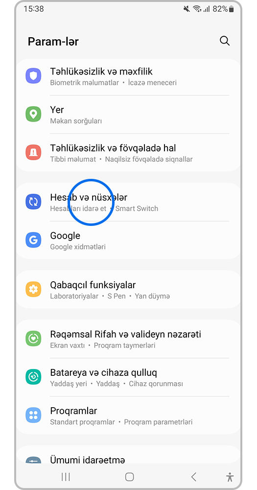 Parametrlər daxil olun və Hesab və nüsxələr
