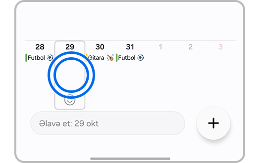 Günün xanasına iki dəfə basın.