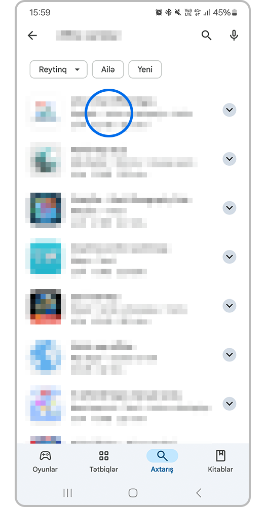 Tətbiqin işarəsinə basın.
