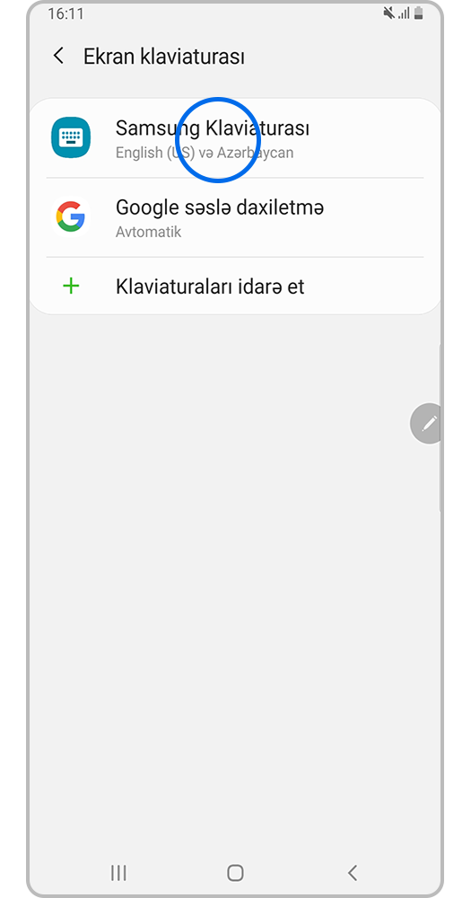 Samsung Klaviaturası