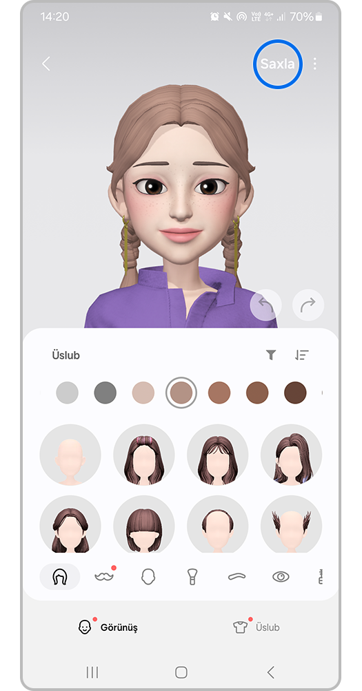 Emojinin görünüşünü tənzimləyin