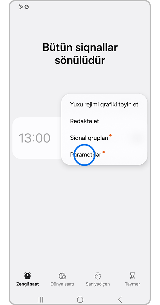 Tətbiqin tənzimləmələri