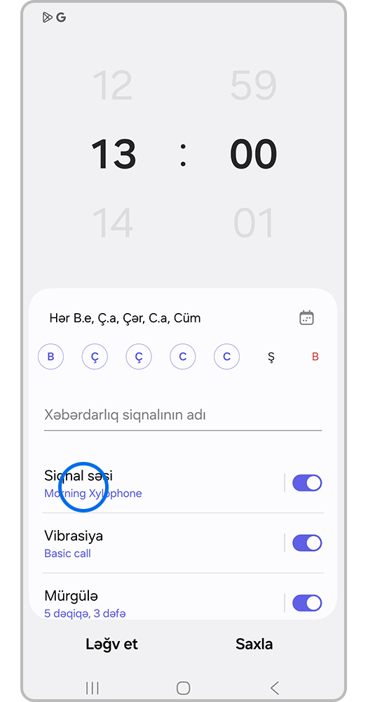 Zəngli saatın səsi bölməsi