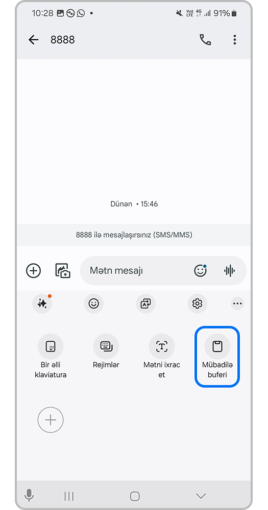 Mübadilə buferi işarəsini tap