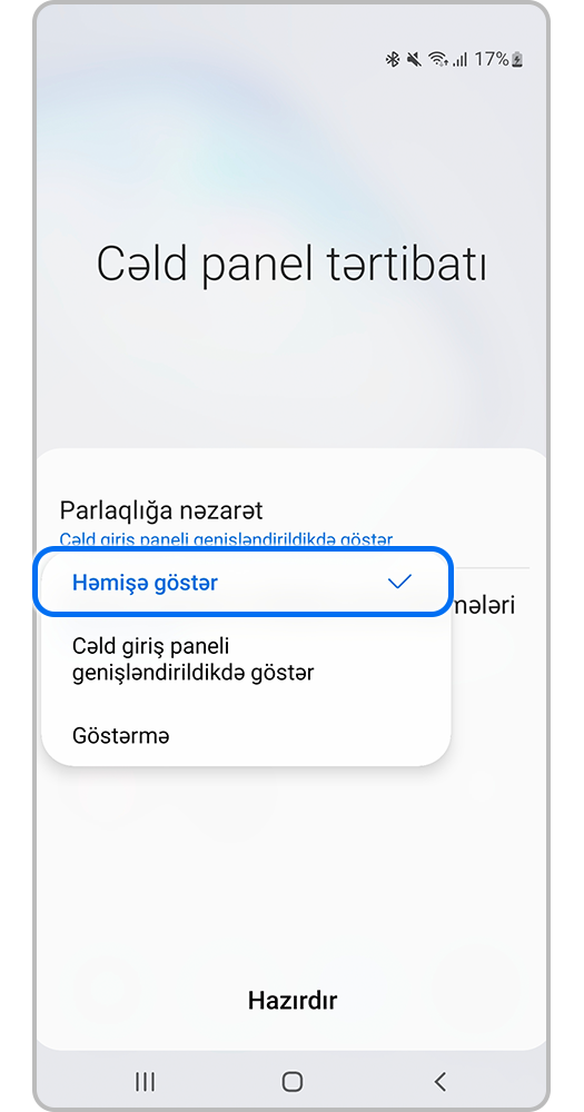 Smartfon ekranı, Həmişə göstar