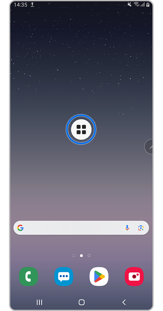 Köməkçi menyu işarəsini basıb saxlayın