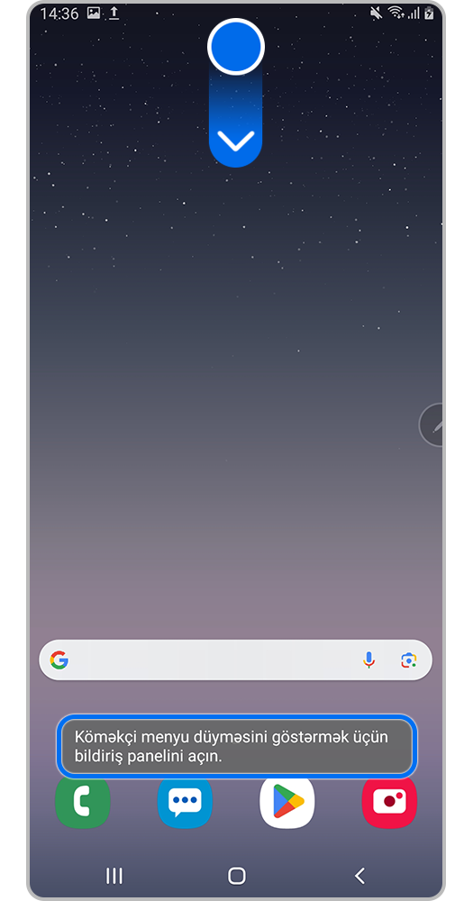 Bildirişlər panelini açın