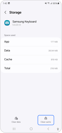 clear cache
