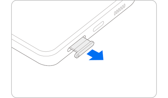 Sim kart tepsisini telefondan çıxarın