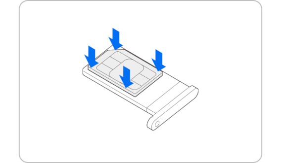 Sim kart tepsisini telefona daxil edirik