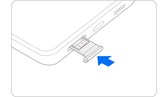Sim kart tepsisini telefona daxil edirik