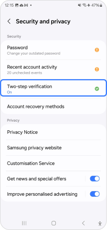 Two Step verfication