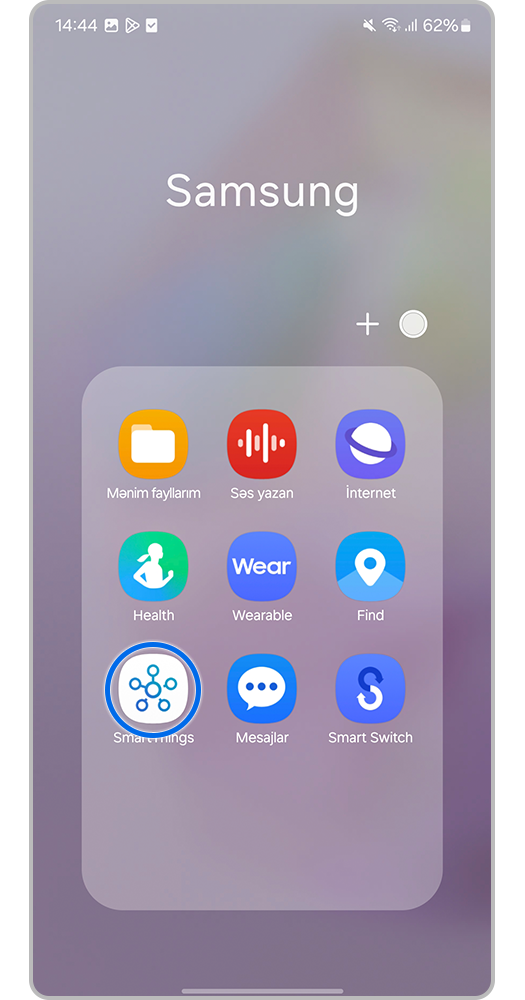 "SmartThings" tətbiqini işə salın