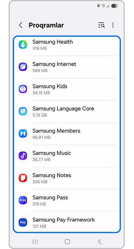 İcazələri dəyişdirmək üçün bir tətbiq seçin