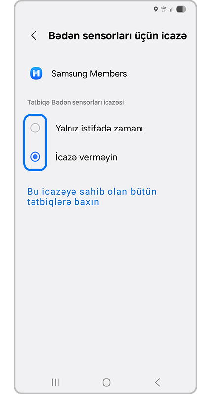 Tətbiqə girişə icazə verin və ya qadağan edin