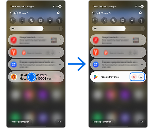 Bildirişləri söndürün.