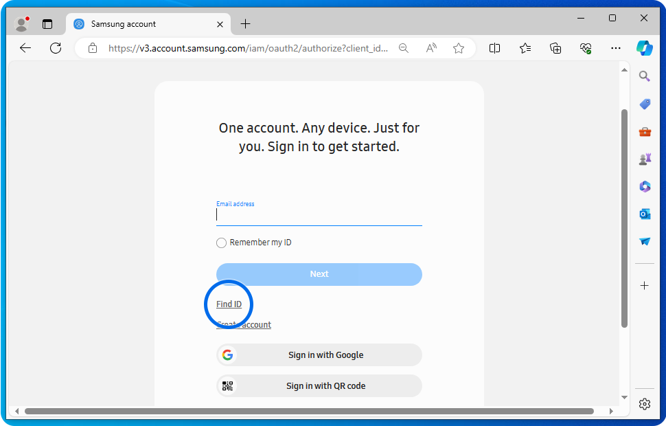 "ID tapmaq" düyməsini sıxın