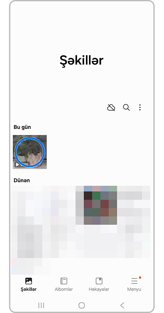 Smartfonun ekranı, qalereyada video