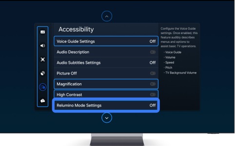 Relumino Mode Settings.