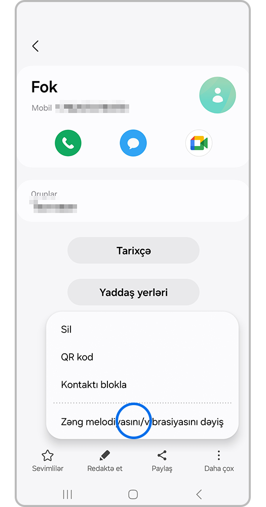 "Melodiyanın / titrəyişin parametrlərini dəyişmək" bəndini açın