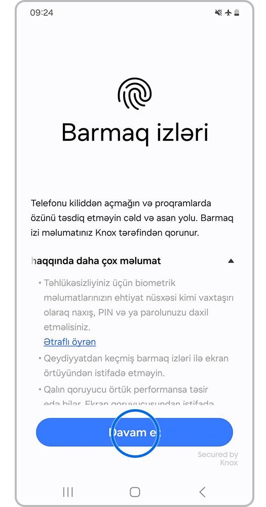 4-cü addım Davam et düyməsinə basın.
