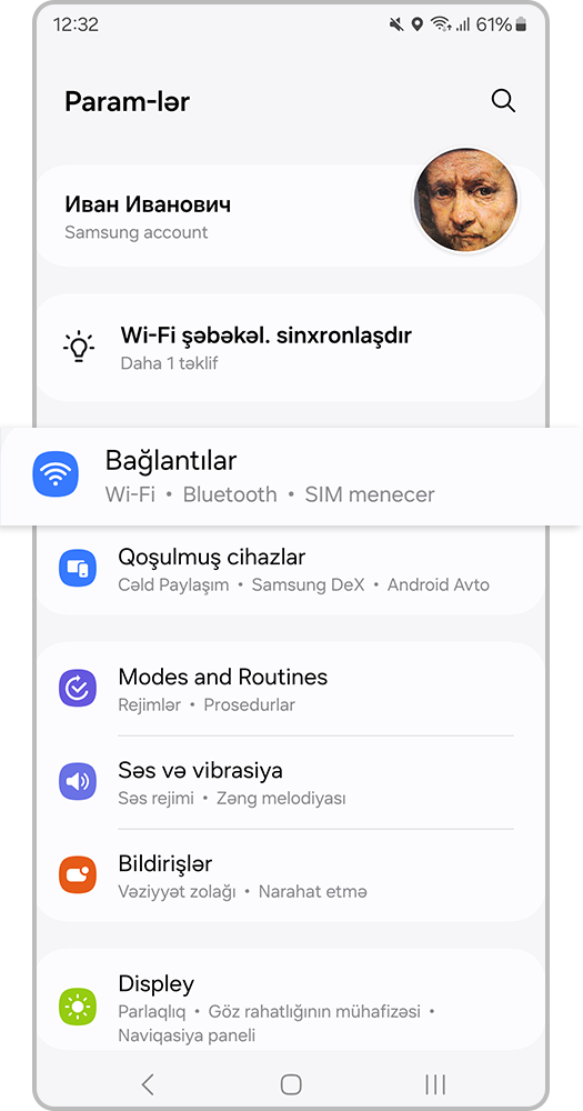 Tənzimləmələri açın