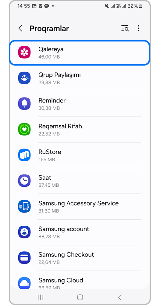 Step 2. At “Apps” screen, tap on “Galaxy Store”.