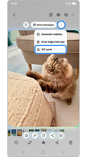 GIF yarat üzərinə toxunun