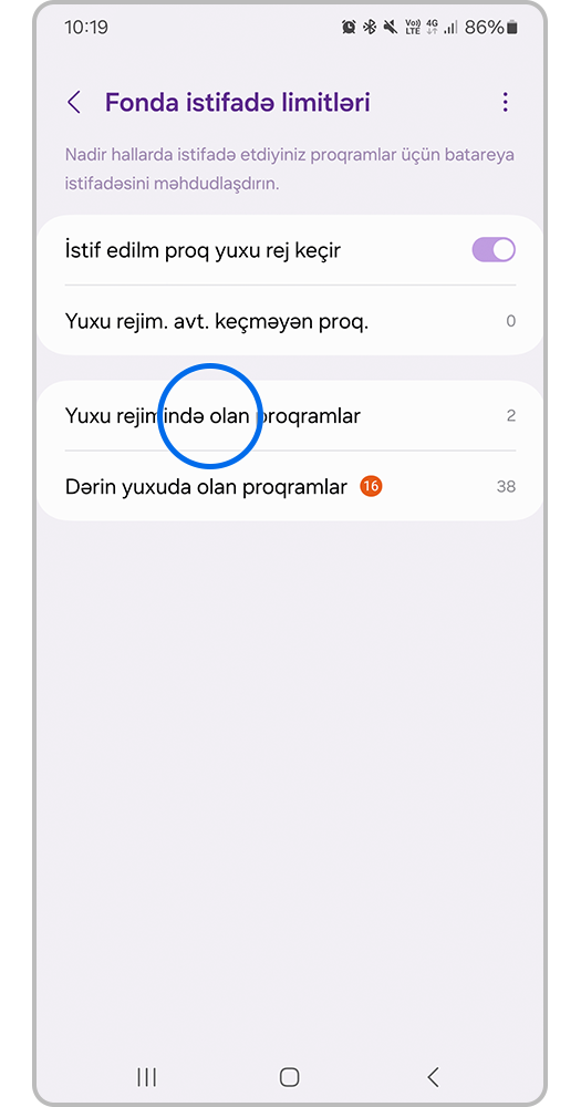 Yuxu rejimində olan proqramlar