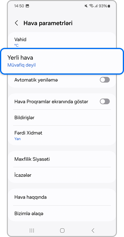 Smartfon ekranı, cari yeri vurun