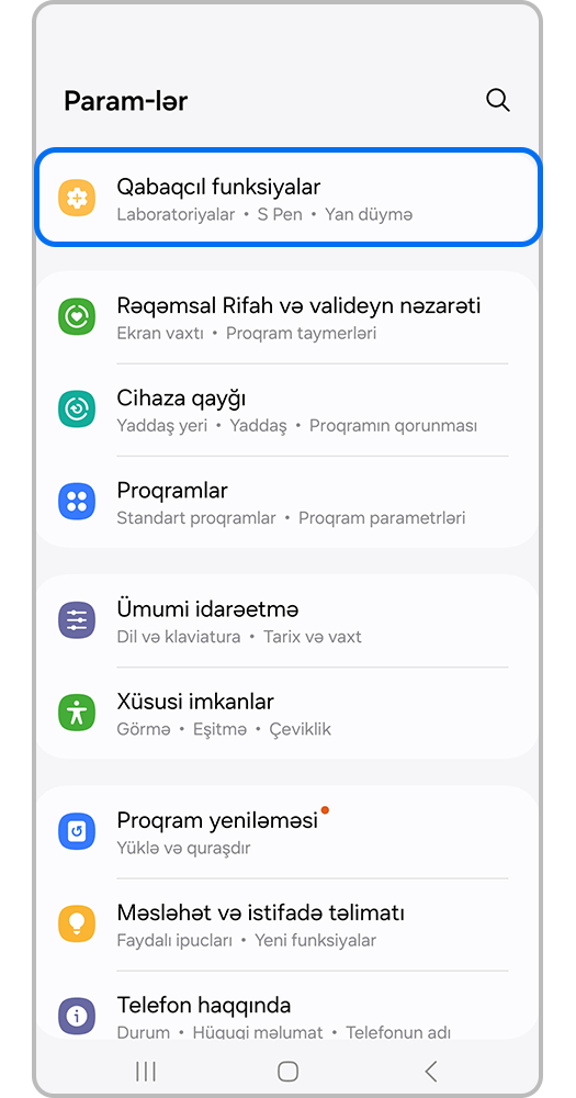 Əlavə funksiyalar açın