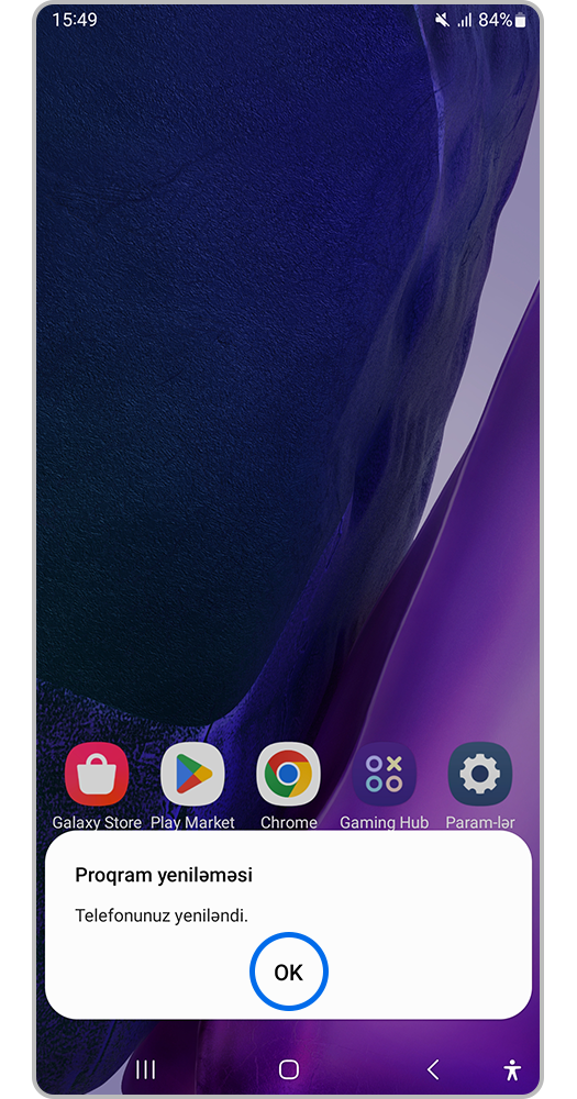 OK düyməsinə basın.