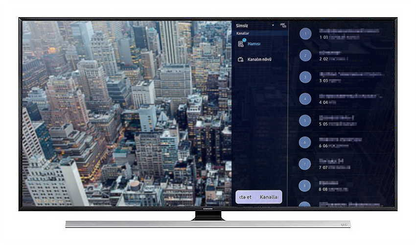 Samsung televizorlarında kanalların sırası