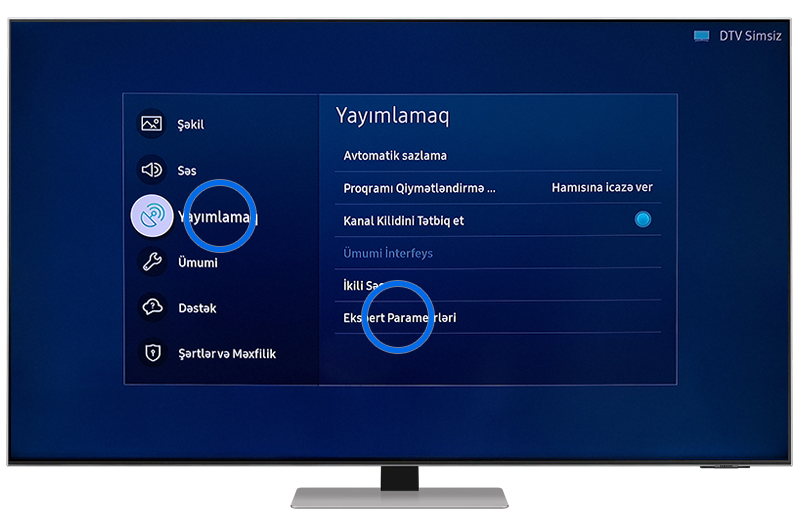 Yayımalamaq > Ekspert Parametrləri
