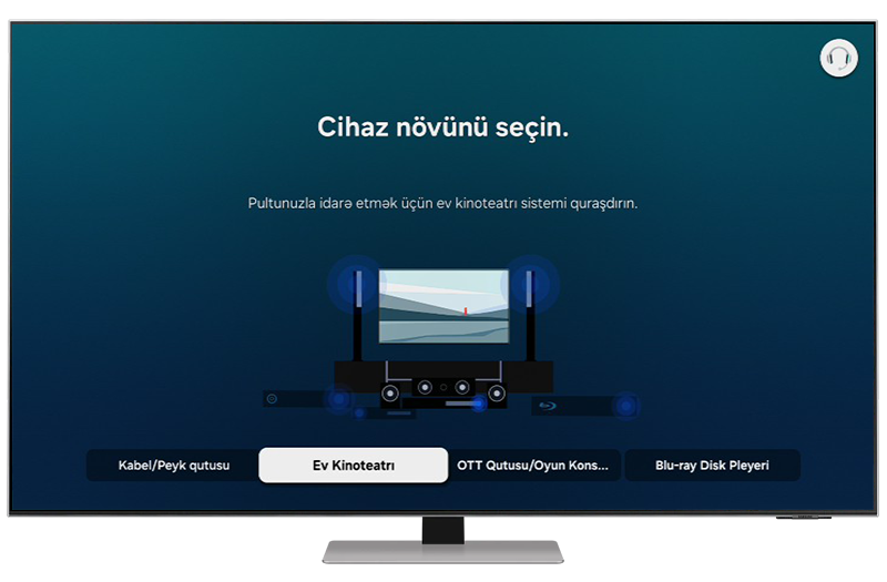 Qoşmaq istədiyiniz cihazın növünü seçin.