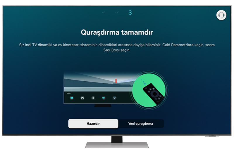 Prosesi başa çatdırmaq üçün Hazırdır düyməsinə basın